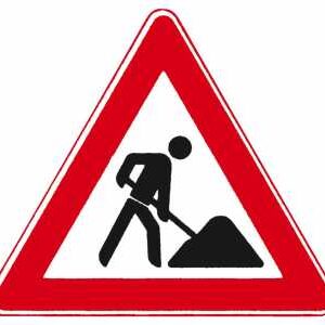 Verkehrszeichen 123 (Achtung Baustelle)