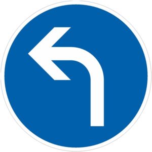 Verkehrszeichen 209-10 Fahrtrichtung links
