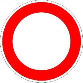 Verkehrszeichen 250 Ø 600 (Durchfahrt Verboten)