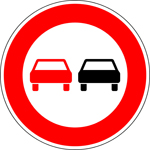 Verkehrszeichen 276 (Überholverbot)