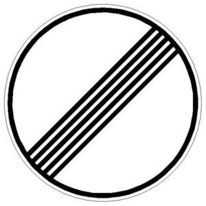 Verkehrszeichen 282 (Ende Beschränkung)