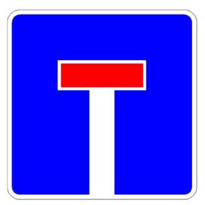 Verkehrszeichen 357, (Sackgasse) 600x600mm