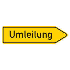 Verkehrszeichen 454-20 (Umleitung rechts)