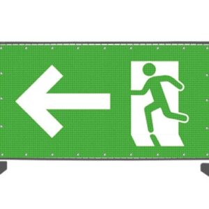 Mobilzaun, Notausgangsbanner, LINKS