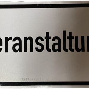 Verkehrszeichen 2073, Veranstaltung