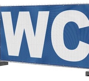 Mobilzaun, WC Banner